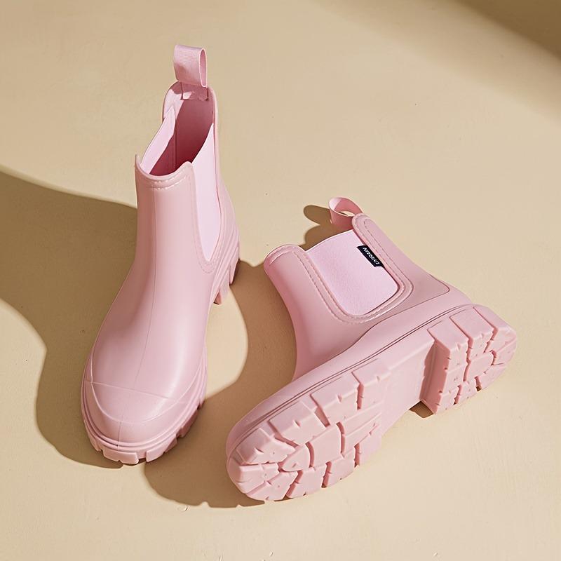 Women's Mid-Calf Rain Boots | Thick Non-Slip Sole, PVC Upper, Casual & Formal Wet Weather Footwear, Rain Shoes, Footwear, Rainy Day Shoes