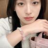 Popular on Xiaohongshu: Pink Crystal Bracelet - Luxurious and Elegant, Attracts Love, Women's Crystal Bracelet, Gift for Couples and Best Friends