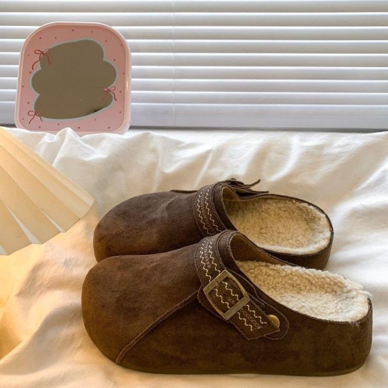 Baotou Dabiao Plus Woolen Women's Shoes - New Style Big-Toe Thick-Soled Slippers