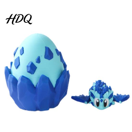Tabletop Stress Relief Toy Flexible Sports Ball Dragon And Egg Articulated Fidget Toy 3D Easter Gift Bag Filler Printed Egg with Winged Inside Desk