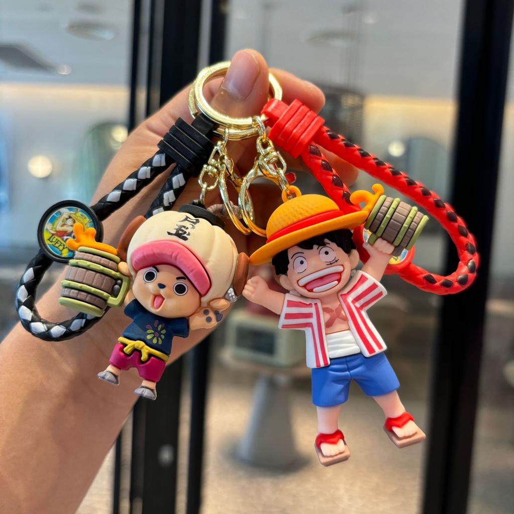 One Piece Luffy Schlüsselanhänger, Niedlicher Figuren Schlüsselanhänger, Taschenanhänger