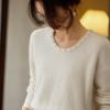 Women's Cashmere Sweater Qinghe Cashmere 30% Cashmere 70% Wool Autumn and Winter Pullover Warm and Fashionable