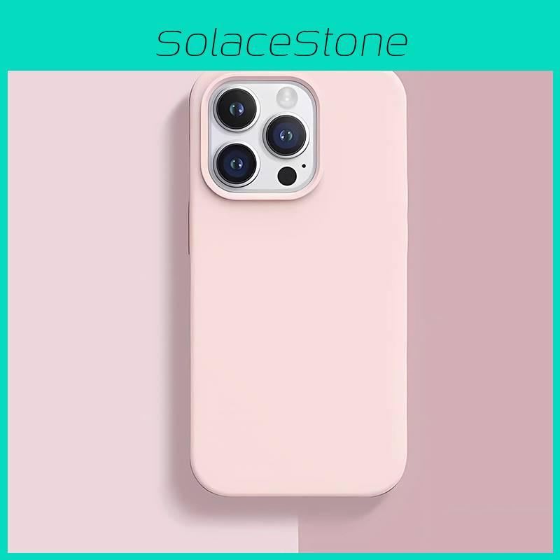 14 Iphone For Pro Solid Color Liquid Silicone Phone Case With Absorption Shock