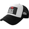 I Love Hot Moms Trucker Hat Funny Mesh Baseball Snapback Cap for Unisex and Women