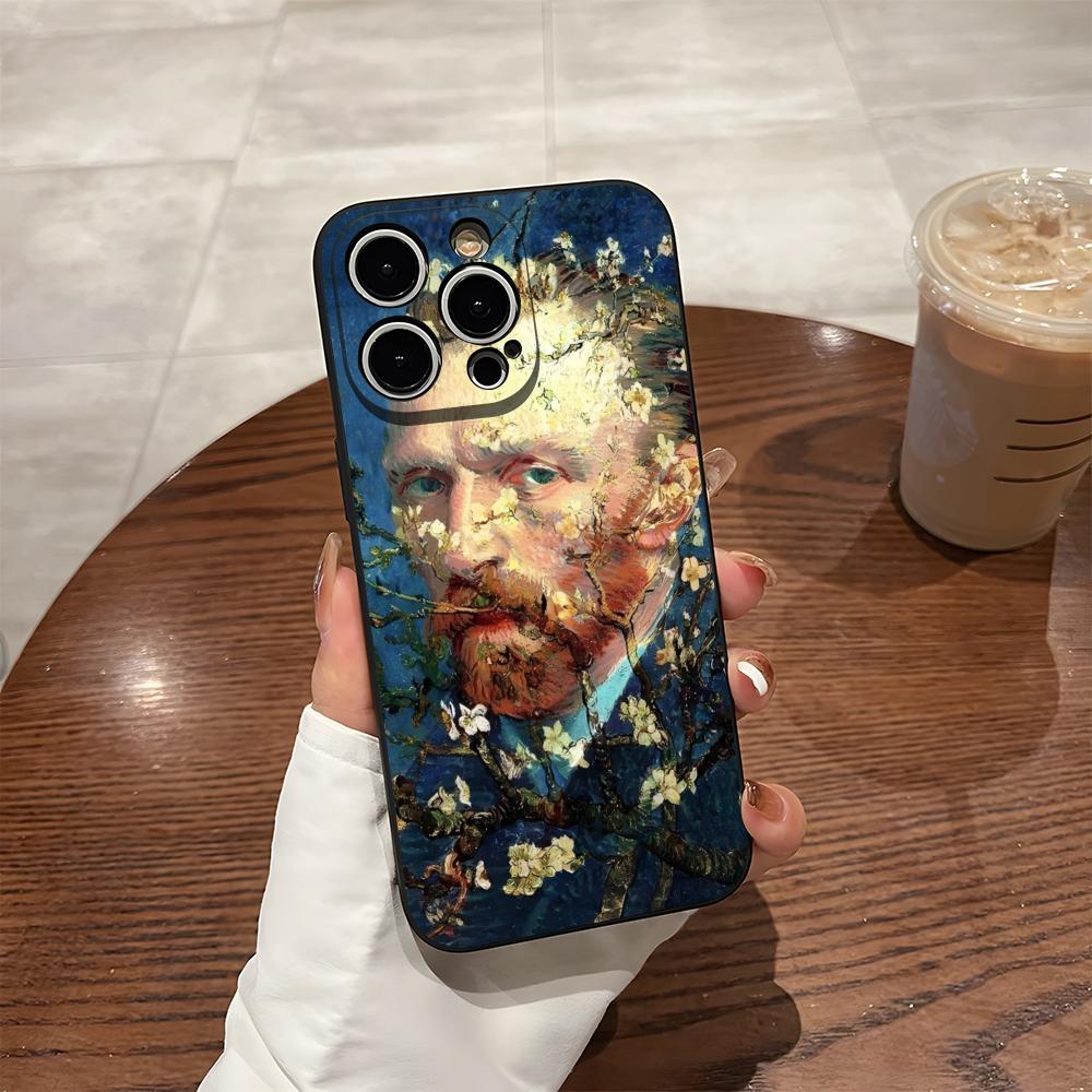 

Чехол для телефона с масляной живописью для 17 Pro Max Iphone 14 Pro Max 12 16 15 13 Pro 11 Xr X Xs 8 7 Plus Задняя крышка iPhone16