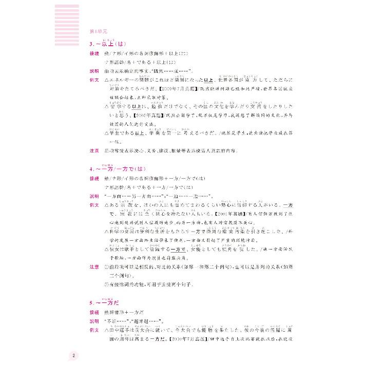Blue Book•New Japanese Language Proficiency Test N2Grammar(Detailed Explanation+Practice)