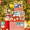 Bulk Gift Packaging Christmas Sticker Labels for Holiday Wrapping, Self-Adhesive Tags with Blank Party Favor Decorations Writing Area Present