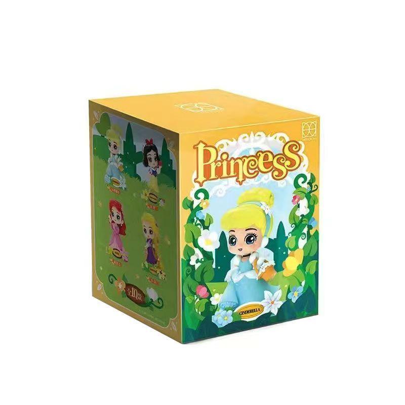 Princess Garden Dream Collection Line Blind Case Rapunzel Cinderella Belle Ariel Action Figure Tabletop Decoration Piece Plaything Miniature Present (As shown-13115)-