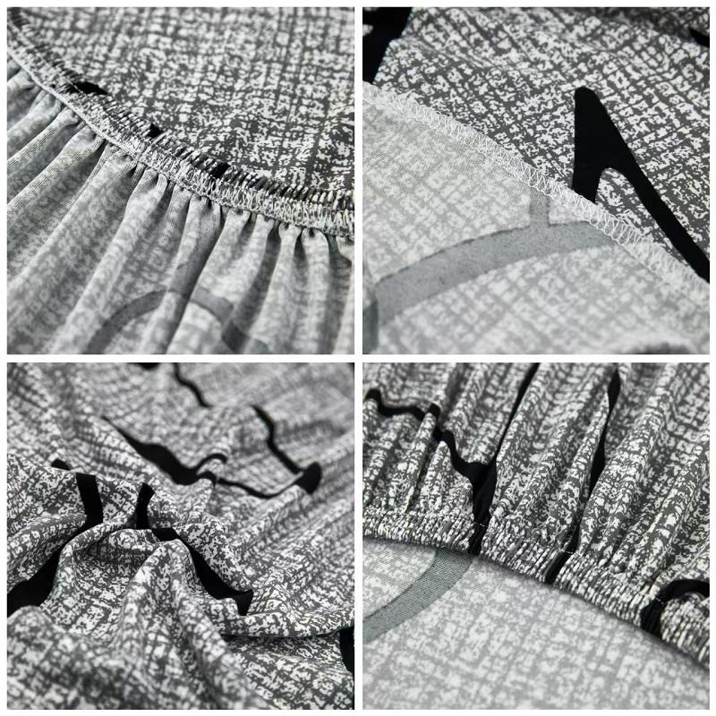 Bedruckter Milchseiden-Sofa-Sitzbezug Elastischer Sofabezug Schutz Couchbezug für Sofa Staubdicht Abnehmbarer Sofakissenbezug