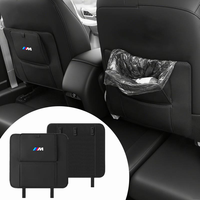 Leather Car Anti-Kick Pad Seat Back Protector Storage Pocket For BMW M Sport E36 E34 F31 F20 F40 M3 M4 M5 F48 E46 E60 E90 E91 E3