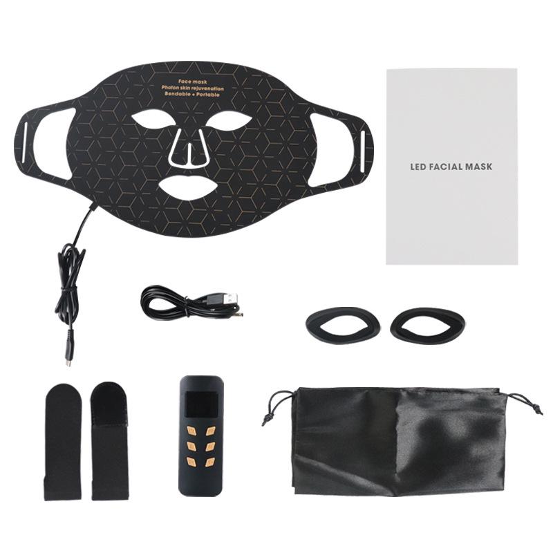 LED Beauty Face & Neck Mask with 4-Color Light Therapy