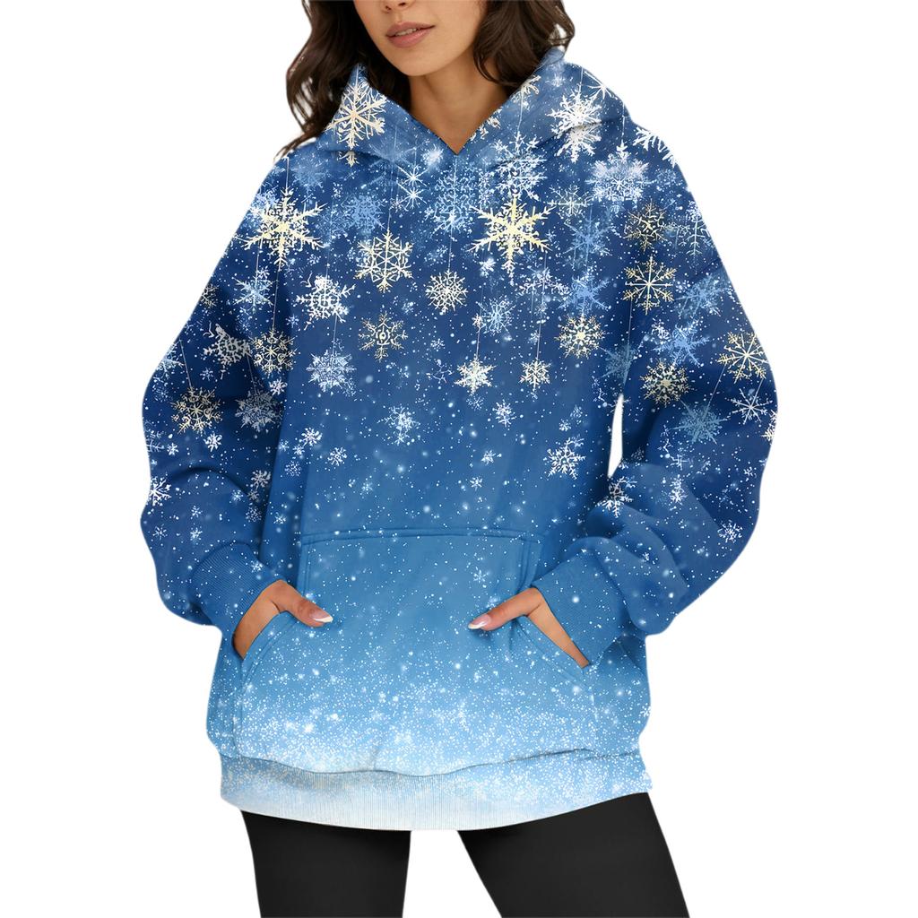 Women's Fashion Daily Versatile Casual Crewneck Sweatshirts Long Sleeve Printed Top Sweatshirts