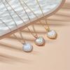 New Design Zircon Heart Pendant Necklace Stainless Steel Fashion Geometric Choker Jewelry Party Gifts For Women Girls