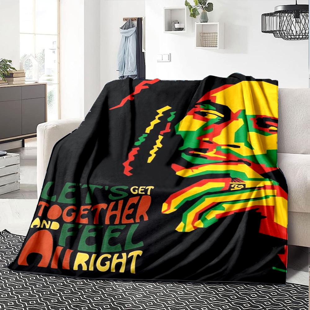 Bob Marley Blanket Soft Warm Cozy Great for Bed Couch Office Chair for All Seasons Modern Perfect Gift for Relatives and Friends
