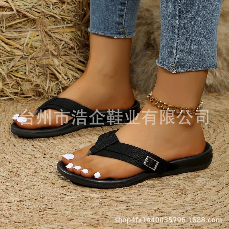 Wish large size sandals women's 20 new casual flat flip-flops