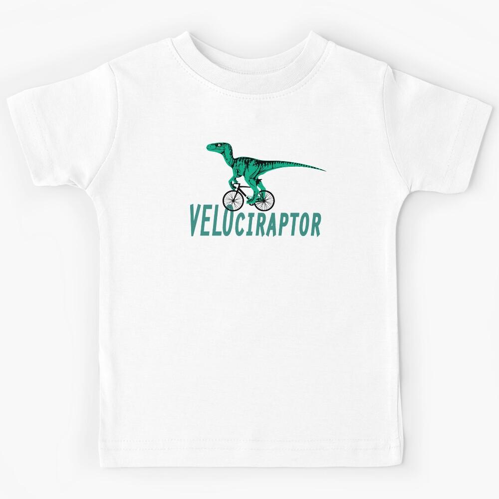 Velociraptor - The Cycling Dinosaur. Kids T-Shirt 120