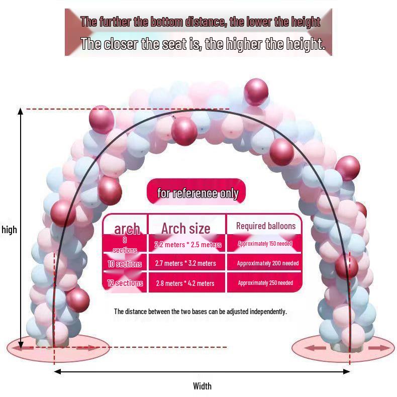 Fiber Rod Balloon Arch Stand for Weddings and Celebrations