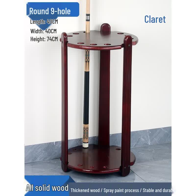 Jundingying Solid Wood 9-Cue Floor Rack