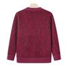 Grandma autumn new plush jacket medium and old women's thickened cardigan sweater year old 0 mother knitted sweater