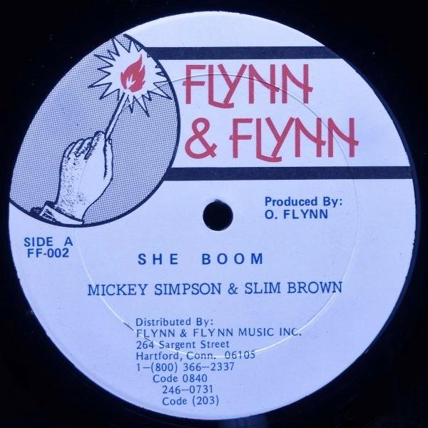 12inch Record MICKEY SIMPSON SLIM BROWN  She Boom FF002 FLYNN  FLYNN US Reggae Ska  Dub Used