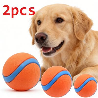 Balle Jouet pour Chien Balle de Rapport pour Chien Jouet Balle pour Animal de Compagnie Résistante Jouet à Mâcher pour Chiot Balle Solide Élastique Bondissante Accessoires pour Animaux de Compagnie pour Grand Moyen Petit
