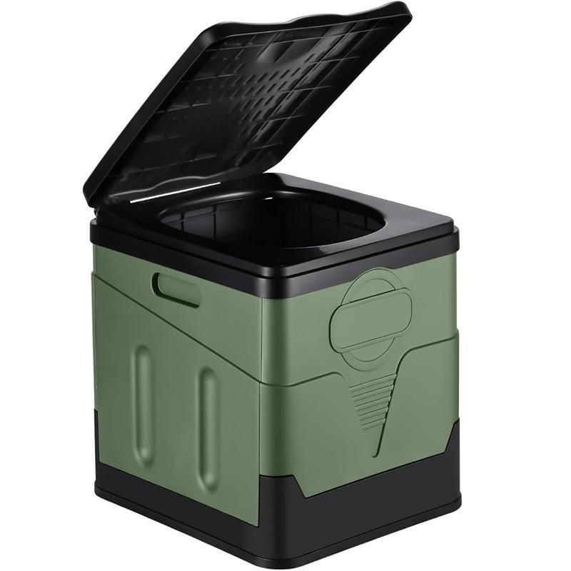Portable Folding Toilet For Outdoor Camping Potty For Adults Kids Cover Design Seat Toilet Reusable Toilet For Picnic Car Travel