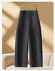 Women's High-Waisted Wide-Leg Velvet Pants - Autumn/Winter Pleated, Thickened, Loose Fit