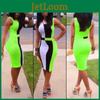 Elegantes Buntes Sexy Mode Bodycon Damenkleid Ärmellos Figurbetont Freizeit Schlankes Design