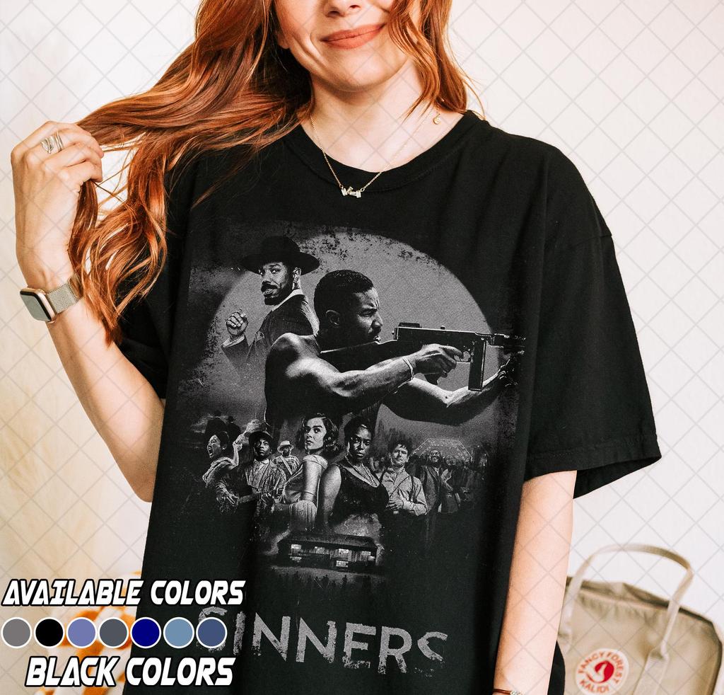 Sinners Film Vintage Horror T-Shirt Comic Stil Halloween Geschenk Für Frauen und Männer Unisex T-Shirt Shirts Für Frauen