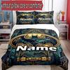 3pcs Duvet Cover Set (1*Duvet Cover + 2*Pillowcase, Without Core), Custom Name Batman Pattern Bedding Set, Home Bedroom Decor Gift