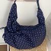 Korean Style Polka Dot Nylon Crossbody Bag Lightweight Ballet Style Pleated Shoulder Bag Prined Large Capacity