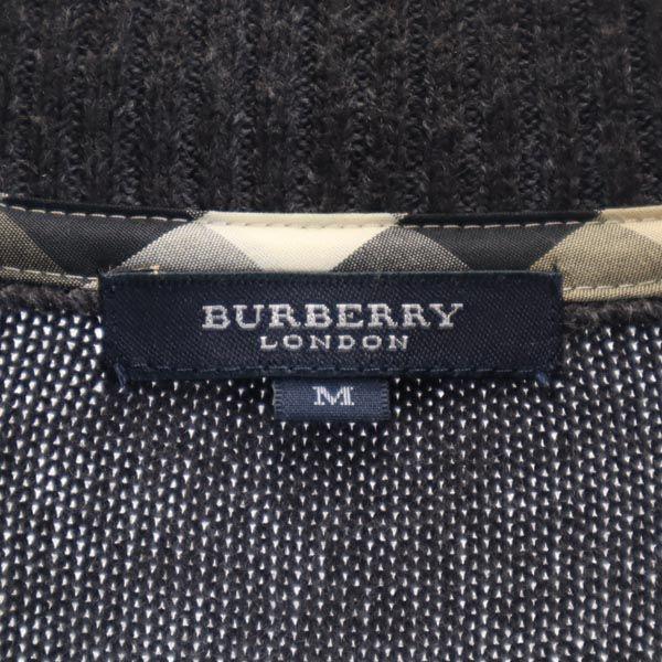 Burberry Made In Japan Knit Jacket M Gray Sanyo Shokai Men's Used