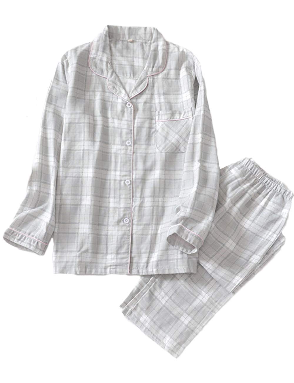 

Gifts of Brilliance Gauze Long Sleeve Pajamas Women s (L, Gray) PJ_2849 серый