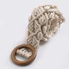 Ethnic Style Waist Belt Handmade Woven Fabric With Wooden Closure For Womens Daily Fashion