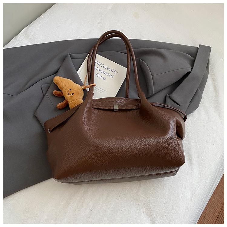 Francouzská retro taška pod paži, Módní a vysoce kvalitní ruční taška přes rameno, Taška na dojíždění s vzorem liči