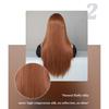Women's Simulation Wig 70cm Hair Caramel Wig Long Straight Wig Full Headgear Rose Hair Net Headdress Beauty Decoration Wig