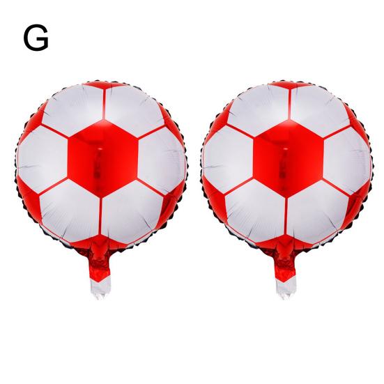2Pcs Festival Balloons Inflatable Lightweight Multiple Ball Patterns Multi-style Reusable Decoration Aluminum Sports Themed Happy Festival Balloons