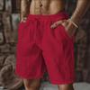 Pantaloncini Casual Estivi da Uomo in Misto Lino Traspiranti con Coulisse
