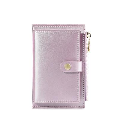 Pearl Laser Leather Zipper Women's Wallet Fashion Short Ladies Coin Purse Female Money Bag Clip Credit Card Holder