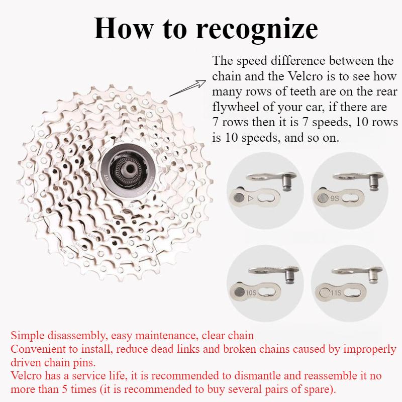 8S9101112 Speed Mountain Bike Chain Magic Buckle Single Speed Chain Quick Release Bicycle Chain Missing Link Bicycle Parts