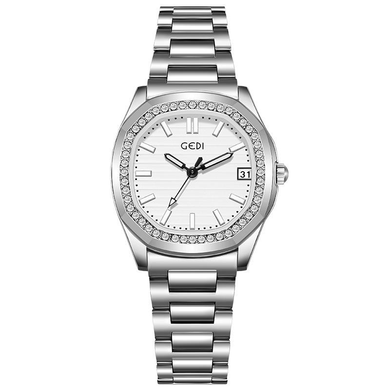 Fashion Diamond Gypsy Women'S Watch Luxury Calendar Stainless Steel Watch Waterproof Quartz Women'S Watch