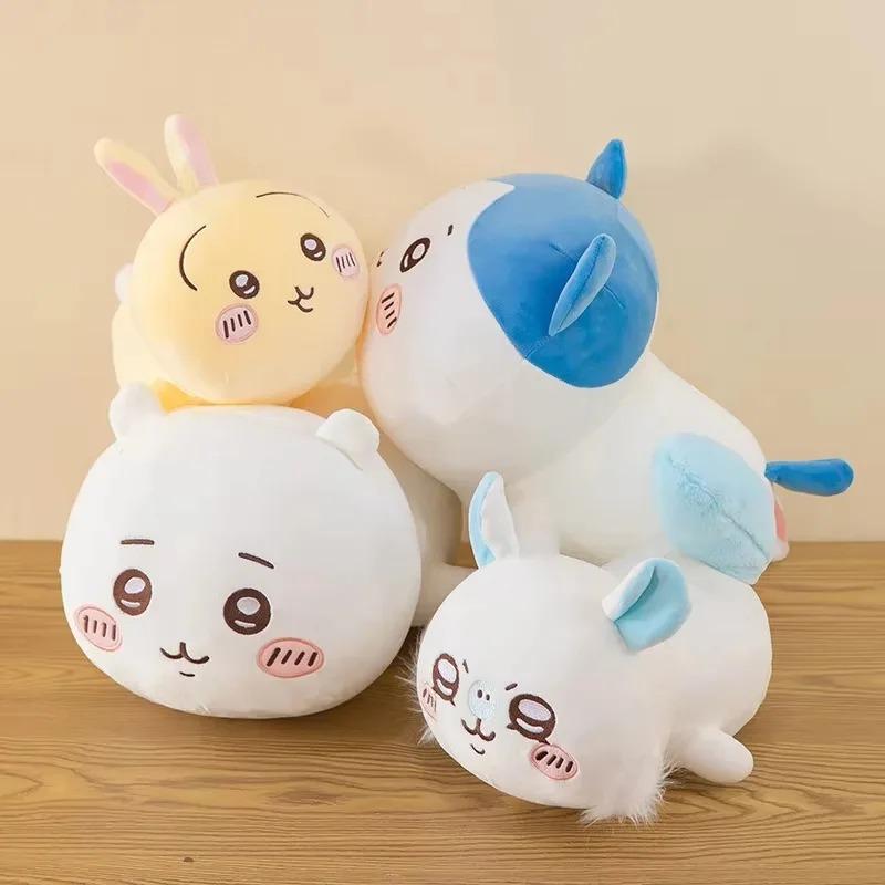 Chiikawa Series Long Doll Plush Cartoon Hachiware Soft Pillow Cute Plush Doll Ornament Anime Plush Gift for Girl Home Decoration