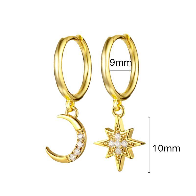 925 Silver Needle Vintage Gold Earrings for women Fashion Lightning Pendant Hoop Earrings Wedding High Luxury Jewelry