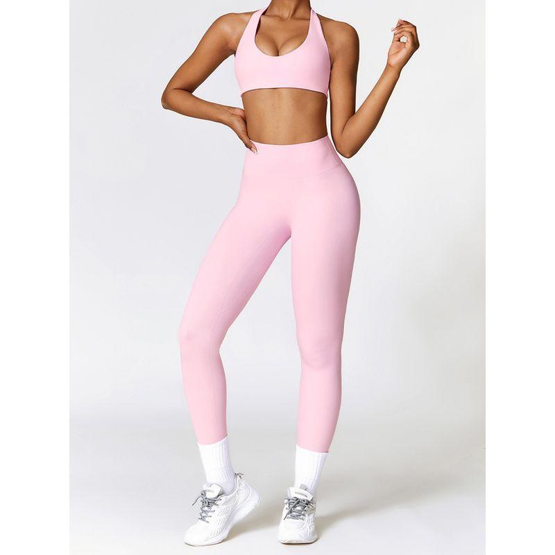 Nude Feel Yoga Pants Women's 2025 New Arrival Peach Hip Seamless Belly Contracting and Close-Fitting Outwear Running Sports Quick-Drying Fitness Pants