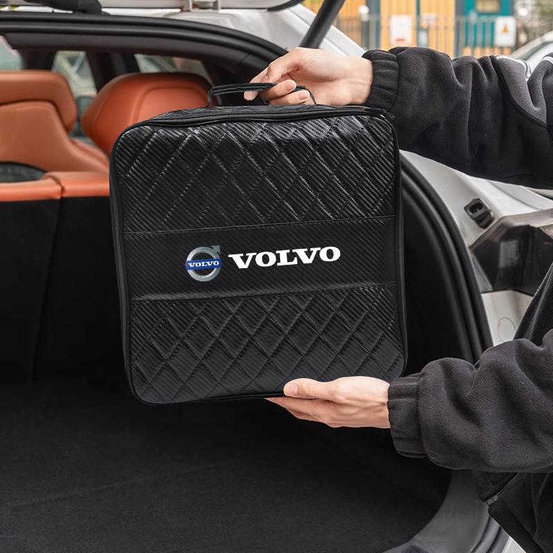 Car Leather Storage Bag High-capacity Auto Trunk Handbag For Volvo Rdesign Polestar AWD V50 S60 XC60 S40 XC40 XC90 V60 S80 S90 V