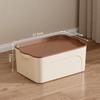 Plastic Storage Box with Cover Stackable Sundries Toy Organizer Closet Wardrobe Desk Organizers Clothes Kitchen Storage Baskets