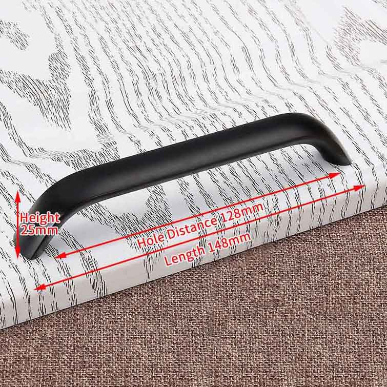 KAK American Style Black Solid Space Aluminium Alloy Handles Cabinet Handles Drawer Knobs Door Pulls Furniture Handle Hardware