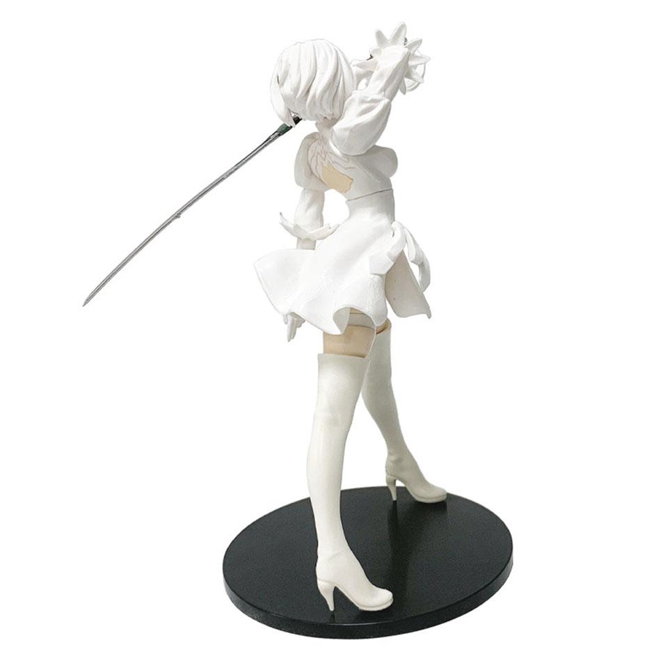 18CM NieR:Automata 2B Anime Figur Spielzeug PVC Sammlermodell Puppe Statuette Ornament Geschenk