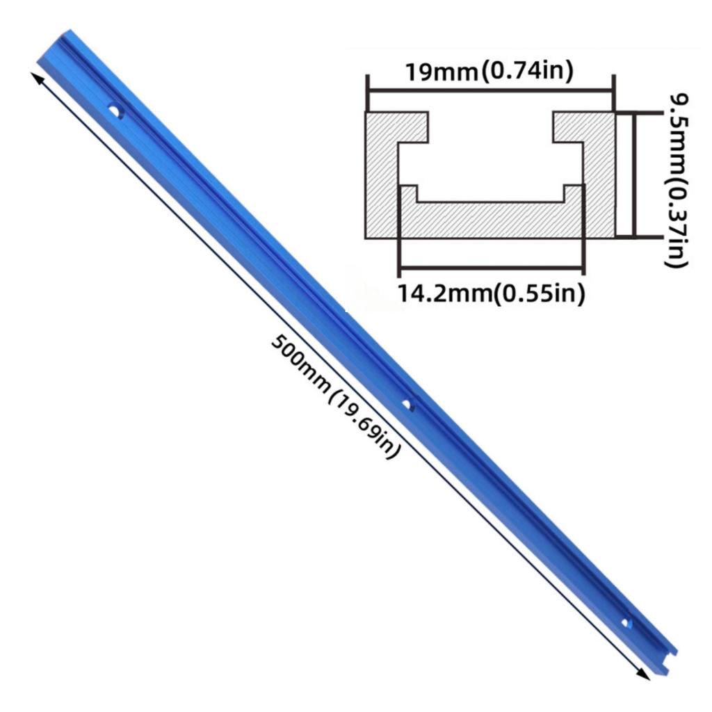 Universal T Track for Woodworking, Double-Cut Profile T Track and T Bolt Knob, Miter Track Sliding Nut T-Slider T Slot