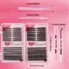 532 Tufts Of Diy Single Tufts Of False Eyelashes, Natural Thick D-Song Segmented Mixed Eyelashes